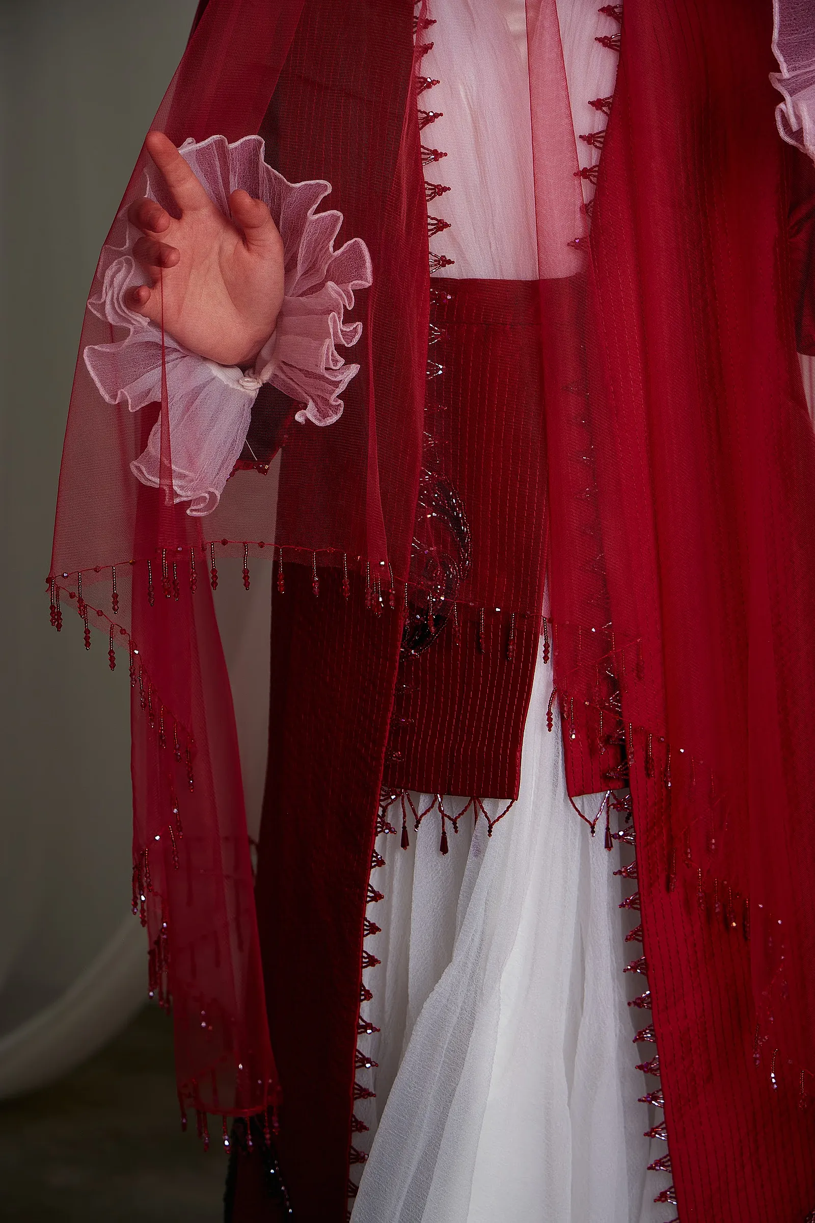 Авторский чапан  “Qalampirgul” в сочном цвете